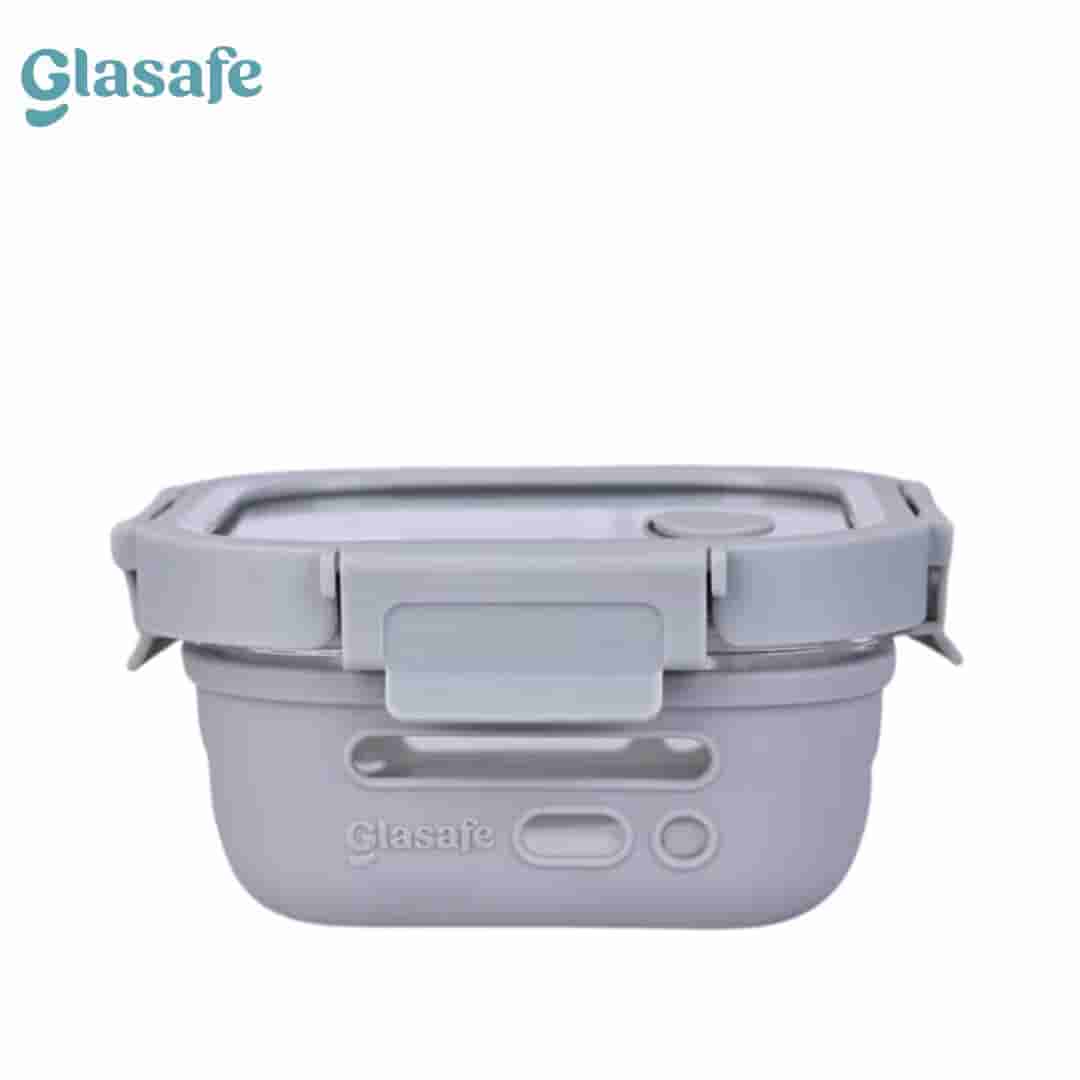 GLASAFE FRESH GRIP TIFFIN   SHOOTING SLATE 520ML-GREY COLOR