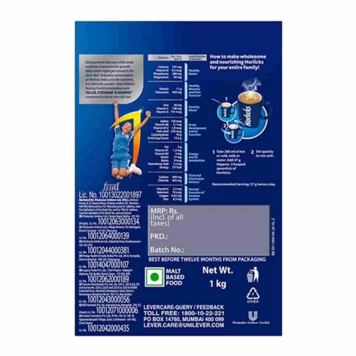 Horlicks Classic Malt Refill 1Kg