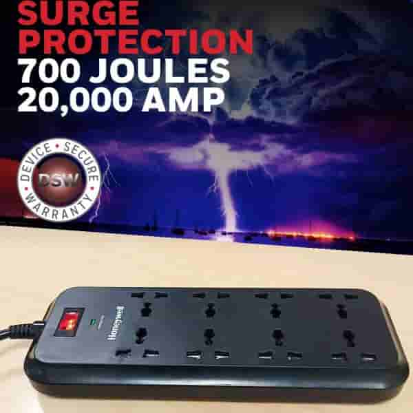 Honeywell 8 out surge protector with master switch