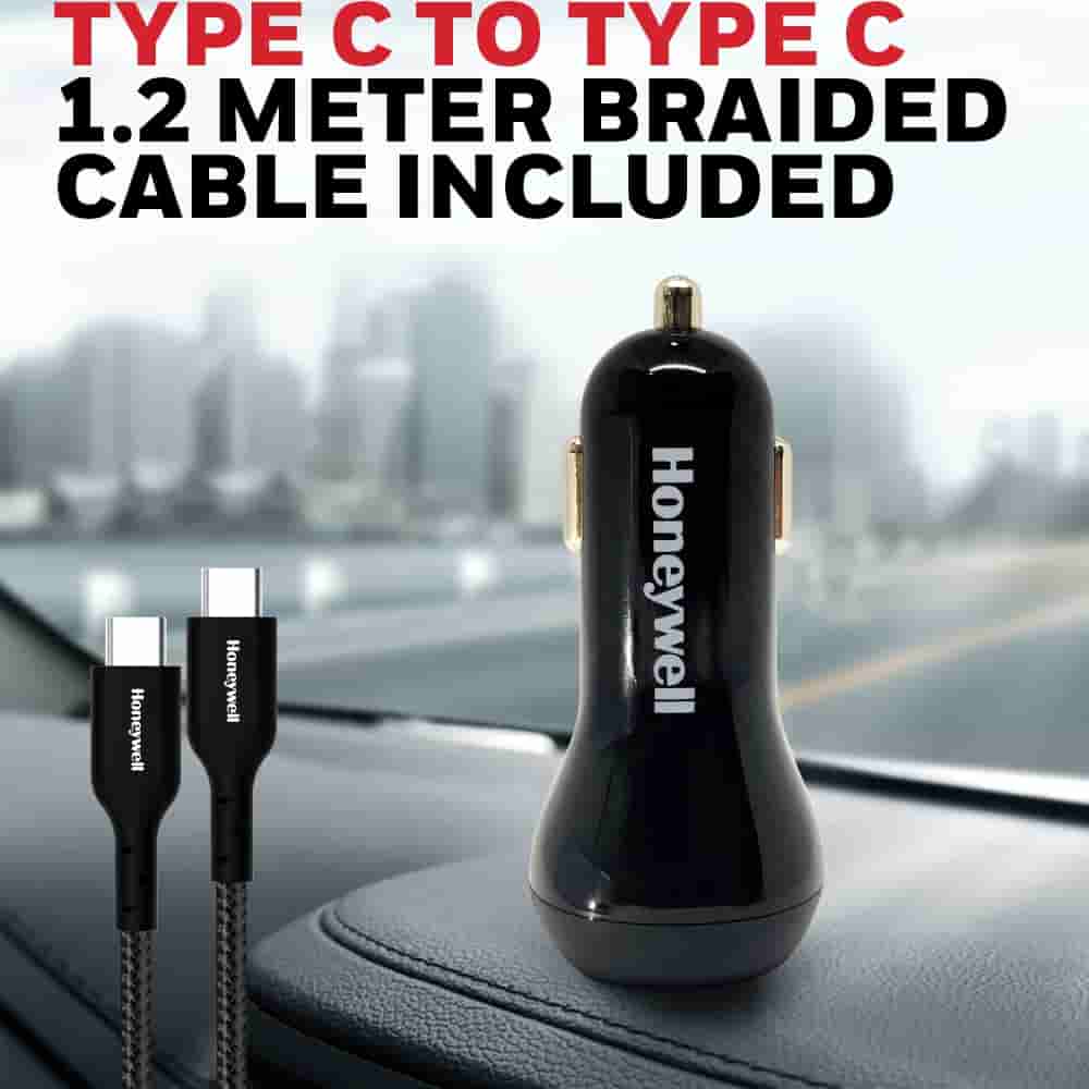 Honeywell Micro CLA 36W PD Smart Car Charger with Type C Cable