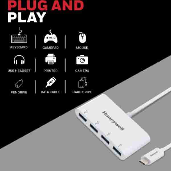 Honeywell Momentum Type C to 4 Port USB 3.0 Hub