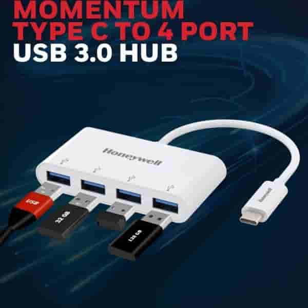 Honeywell Momentum Type C to 4 Port USB 3.0 Hub