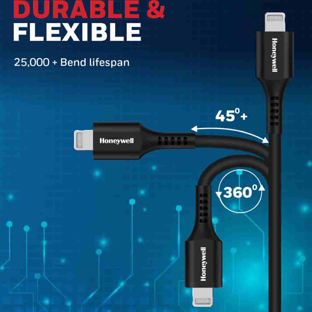 Honeywell Apple Lightning Sync & Charge Cable 1.8Mtr Black