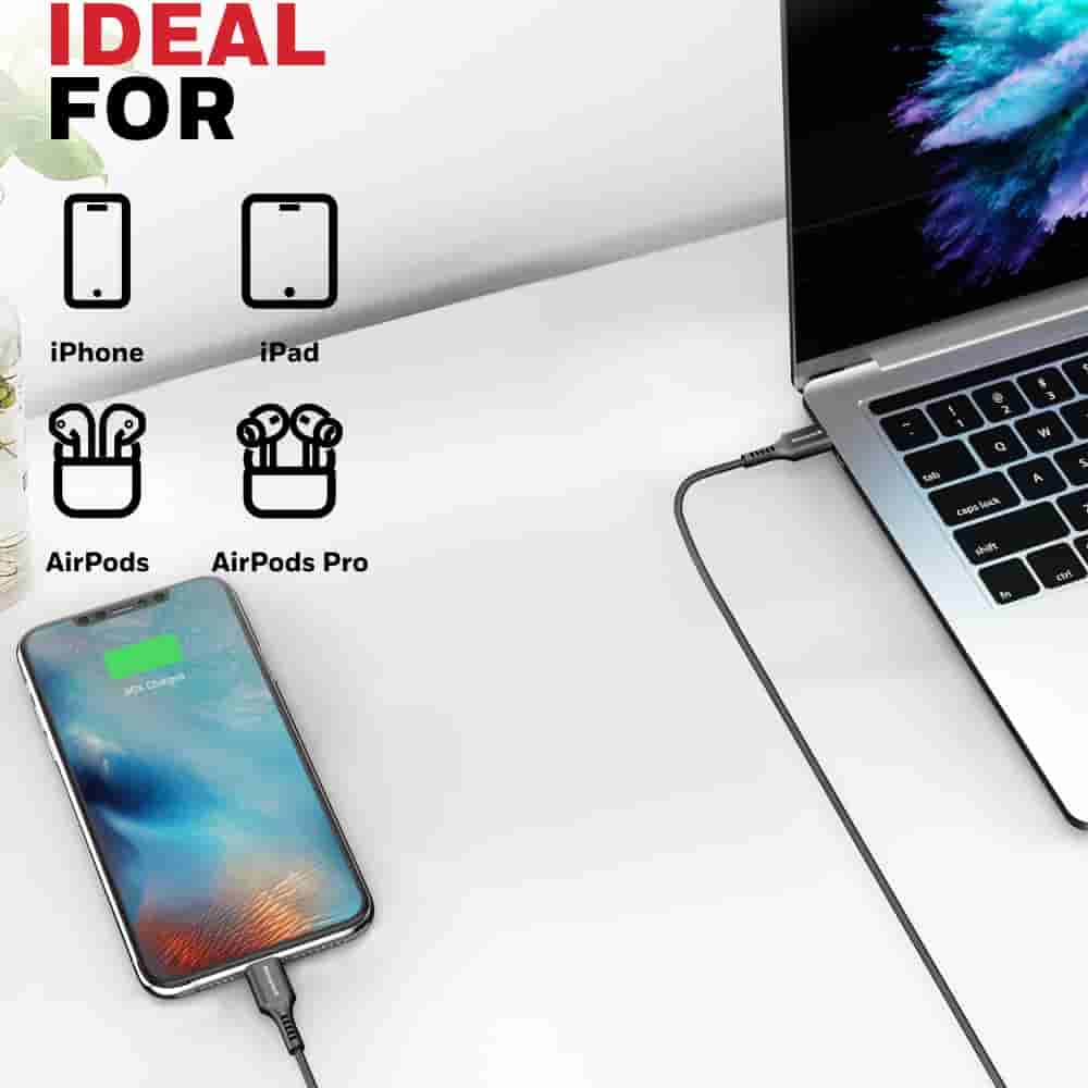 Honeywell Apple Lightning Sync & Charge Cable 1.8Mtr Black