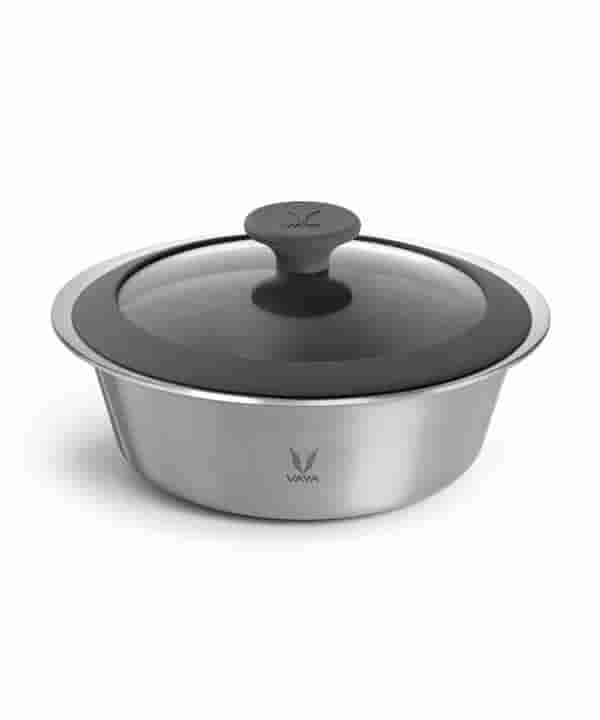 Vaya Hautecase Serveware HC 1500 (Stack + Glass) Lids - Chrome Silver