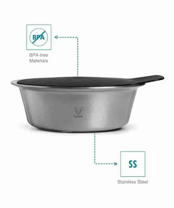 Vaya Hautecase Serveware HC 1500 Stack Lid - Chrome Silver