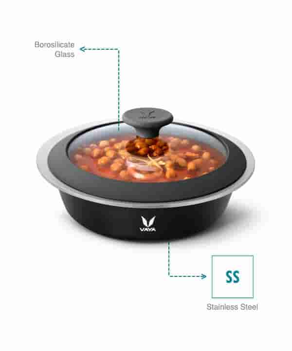 Vaya Hautecase Serveware HC 1100 Glass Lid - Sable Black