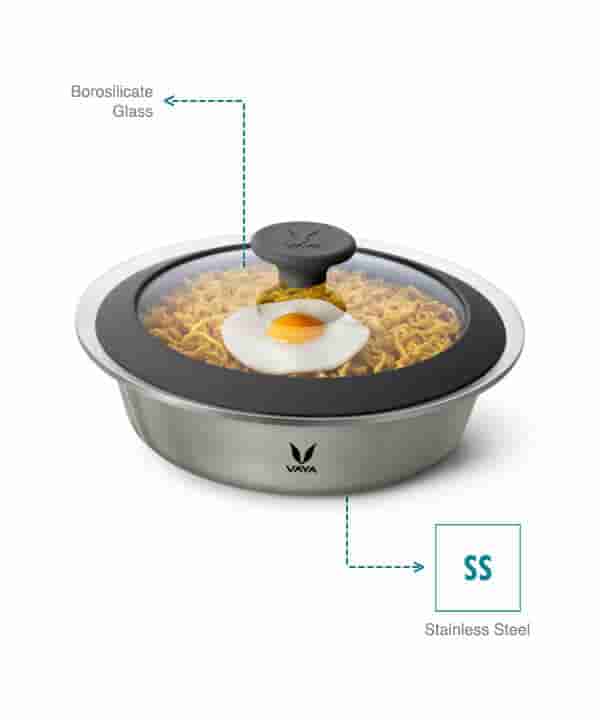 Vaya Hautecase Serveware HC 1100 Glass Lid - Cloud Grey