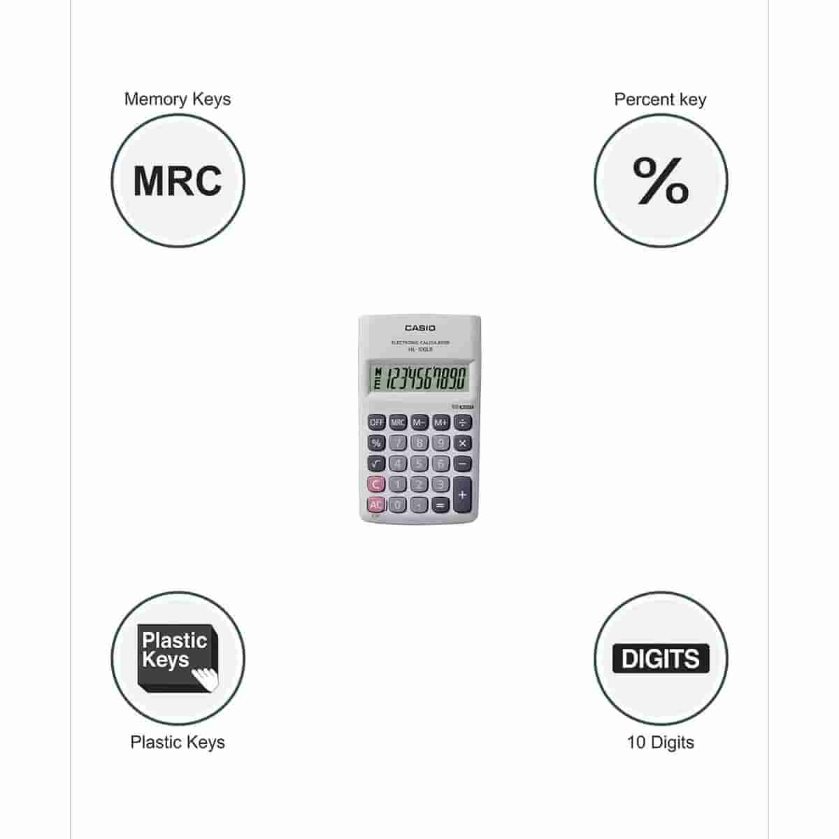 Casio HL-100LB 10 Digit Portable Calculator