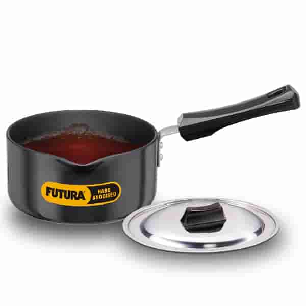 Hawkins Futura 1.5L Hard Anodised Induction Sauce Pan With Stainless Steel Lid