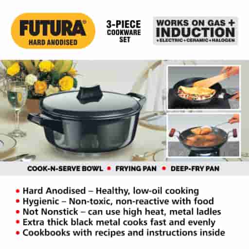 Hawkins Futura Hard Anodised 3 Piece Induction Cookware Set 1