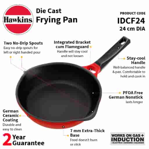 Hawkins 24cm Die Cast Non Stick Ceramic Coated Induction Frying Pan