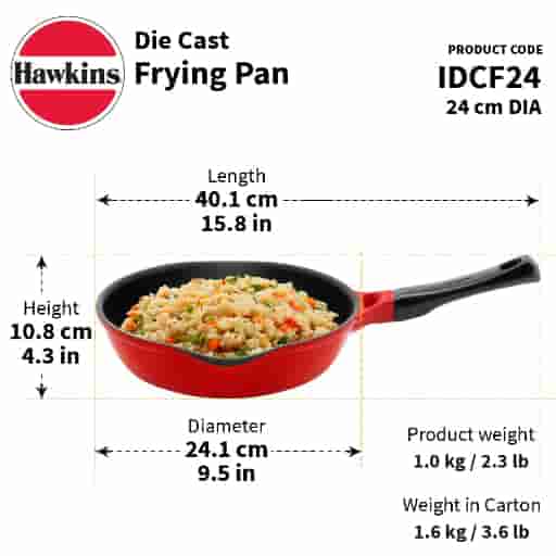 Hawkins 24cm Die Cast Non Stick Ceramic Coated Induction Frying Pan