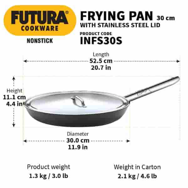 Hawkins Futura 30 cm Frying Pan With Lid