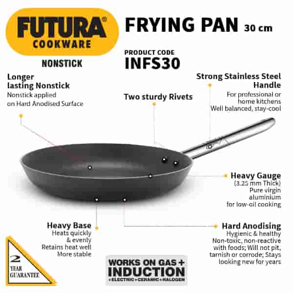 Hawkins Futura 30 cm Induction Frying Pan with Handle