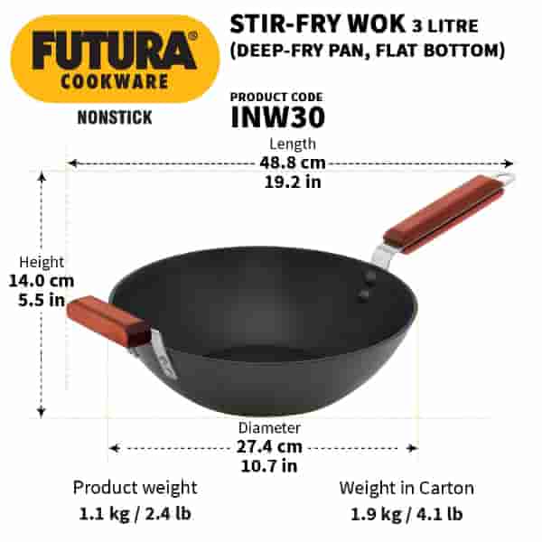 Hawkins Futura Nonstick Stir-Fry Wok 3L
