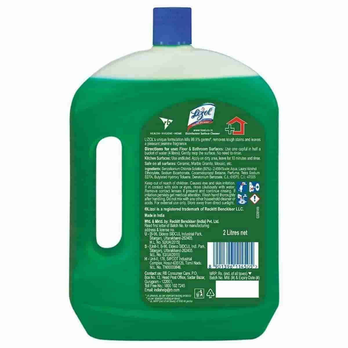 Lizol Jasmine Disinfectant Surface Cleaner 2 L