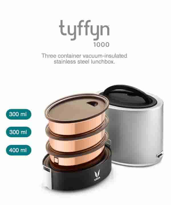 VAYA Tyffyn 1000 Without Bagmat Lunchbox- Silver