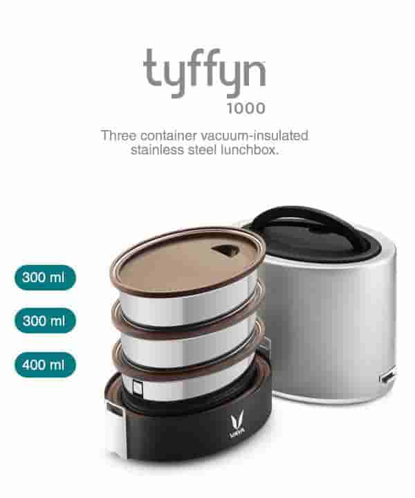 VAYA TyffynLyte 1000 Without Bagmat Lunchbox- Silver