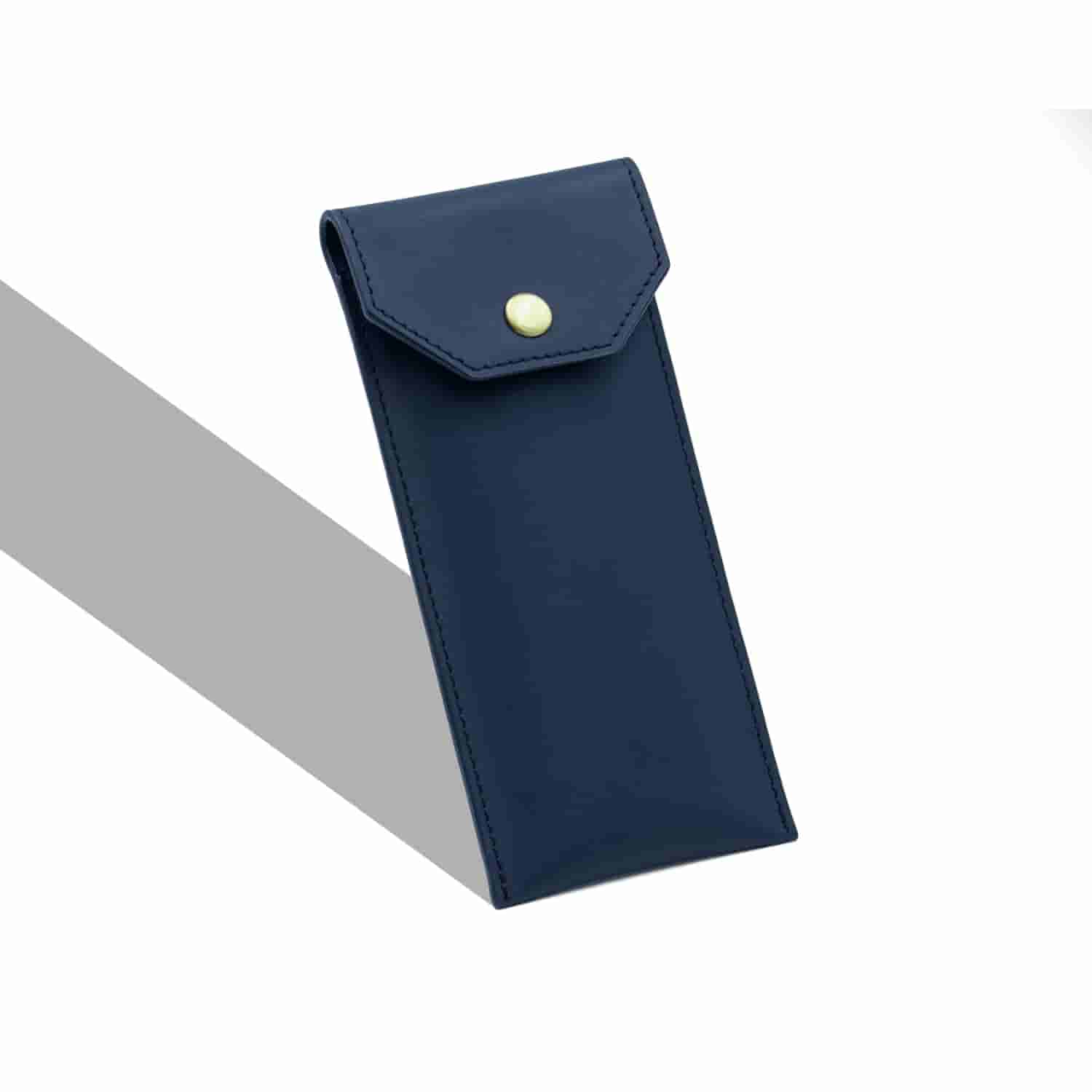 Leather Chef Pencil Pouch Midnight Blue