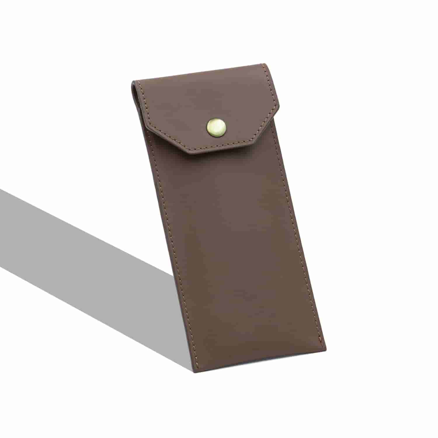 Leather Chef Pencil Pouch Tan