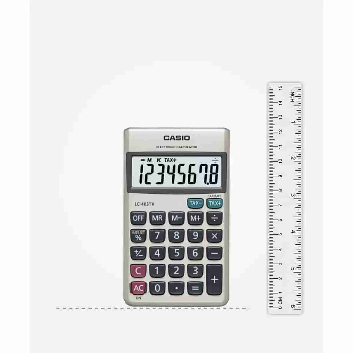 Casio LC-403TV Portable Calculator with Metal Faceplate