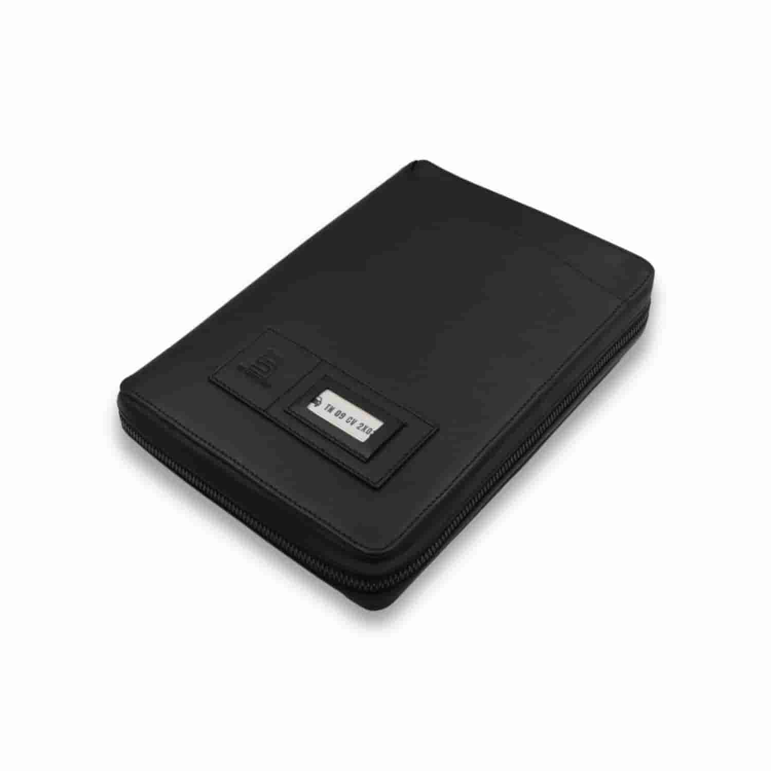 Leather Chef Car Document Holder Black