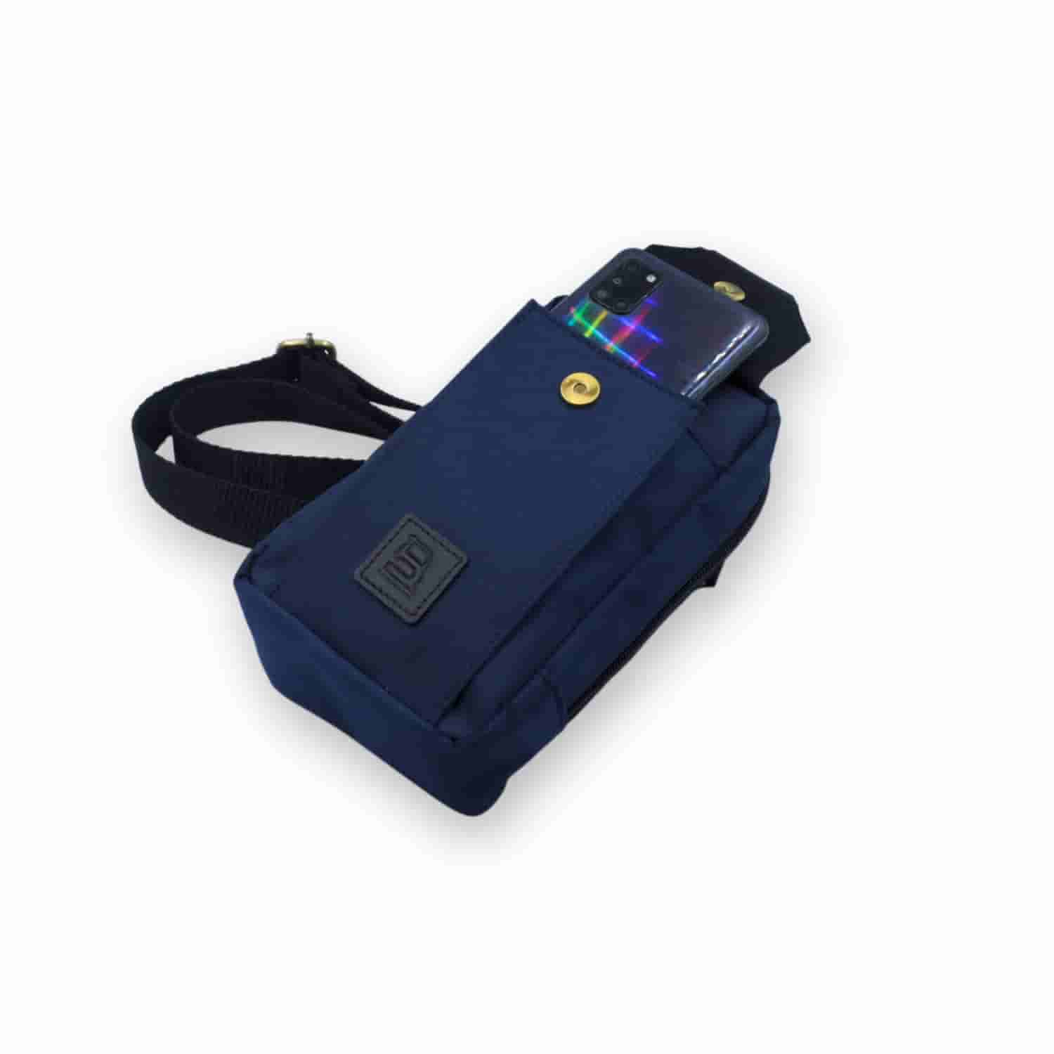 Leather Chef City Sling Bag Blue