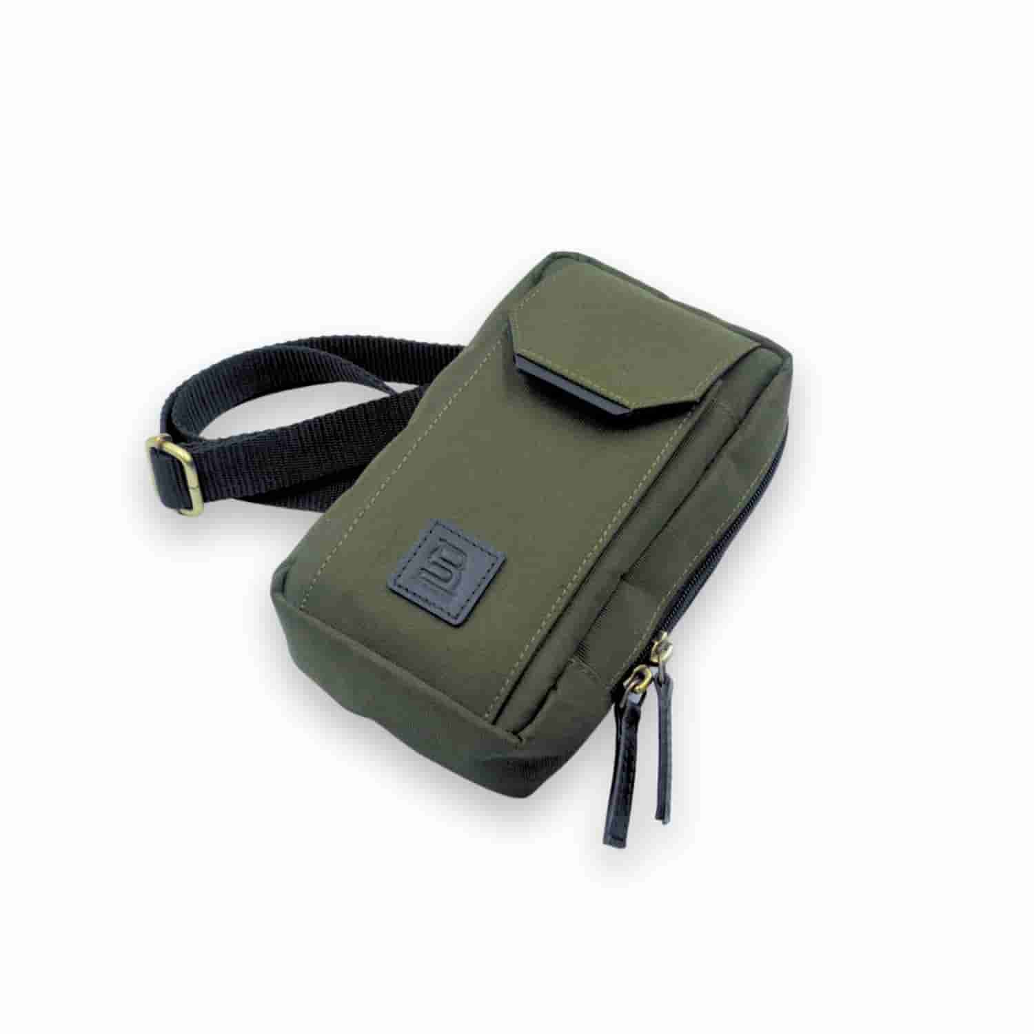Leather Chef City Sling Bag Olive