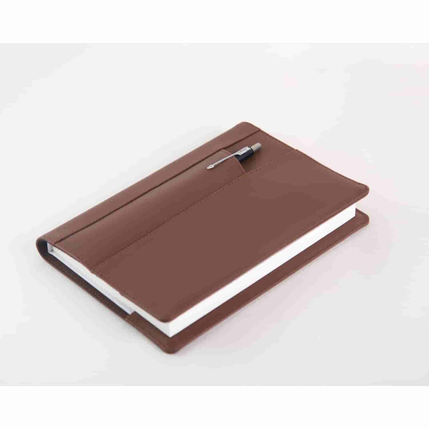 Leather Chef Enfold Leather Diary Tan