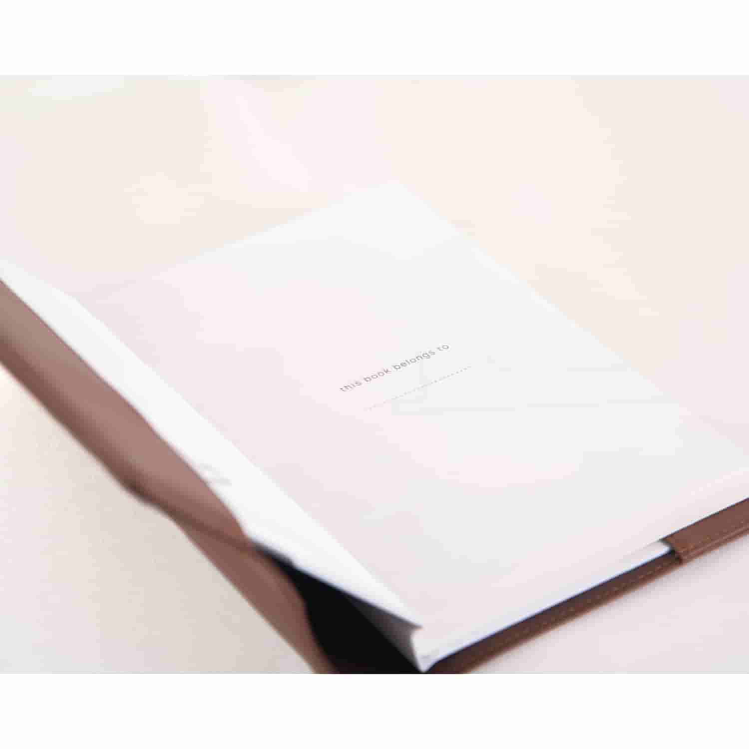 Leather Chef Enfold Leather Diary Tan