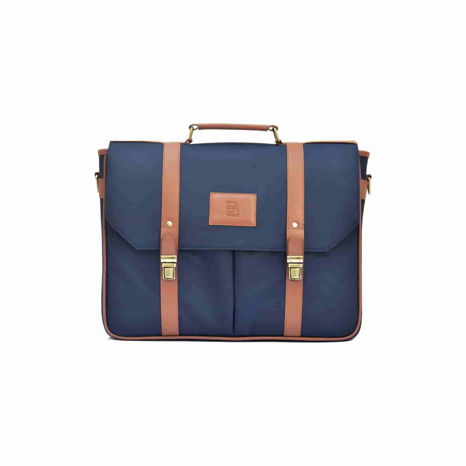 Leather Chef Retro Laptop Bag Blue
