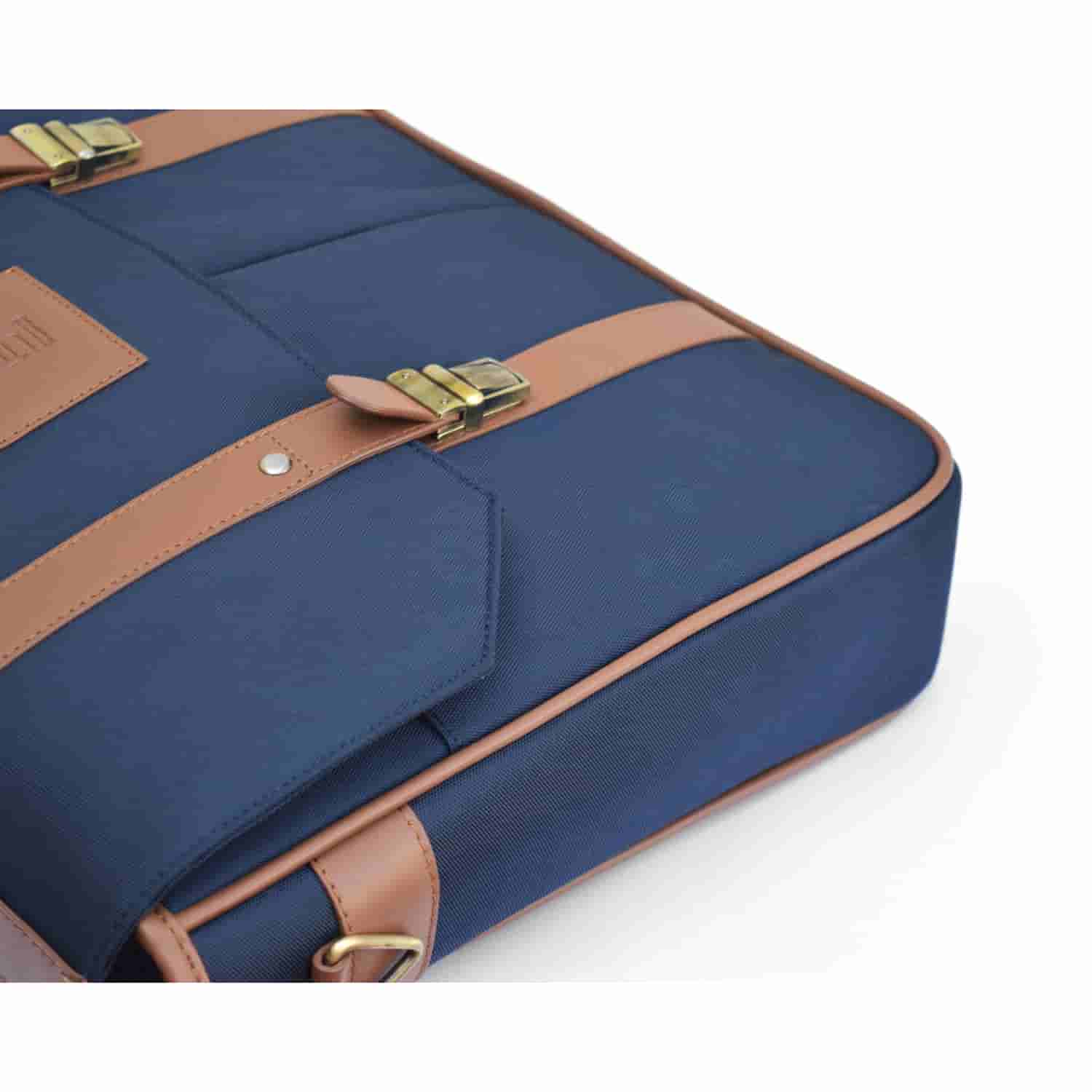 Leather Chef Retro Laptop Bag Blue
