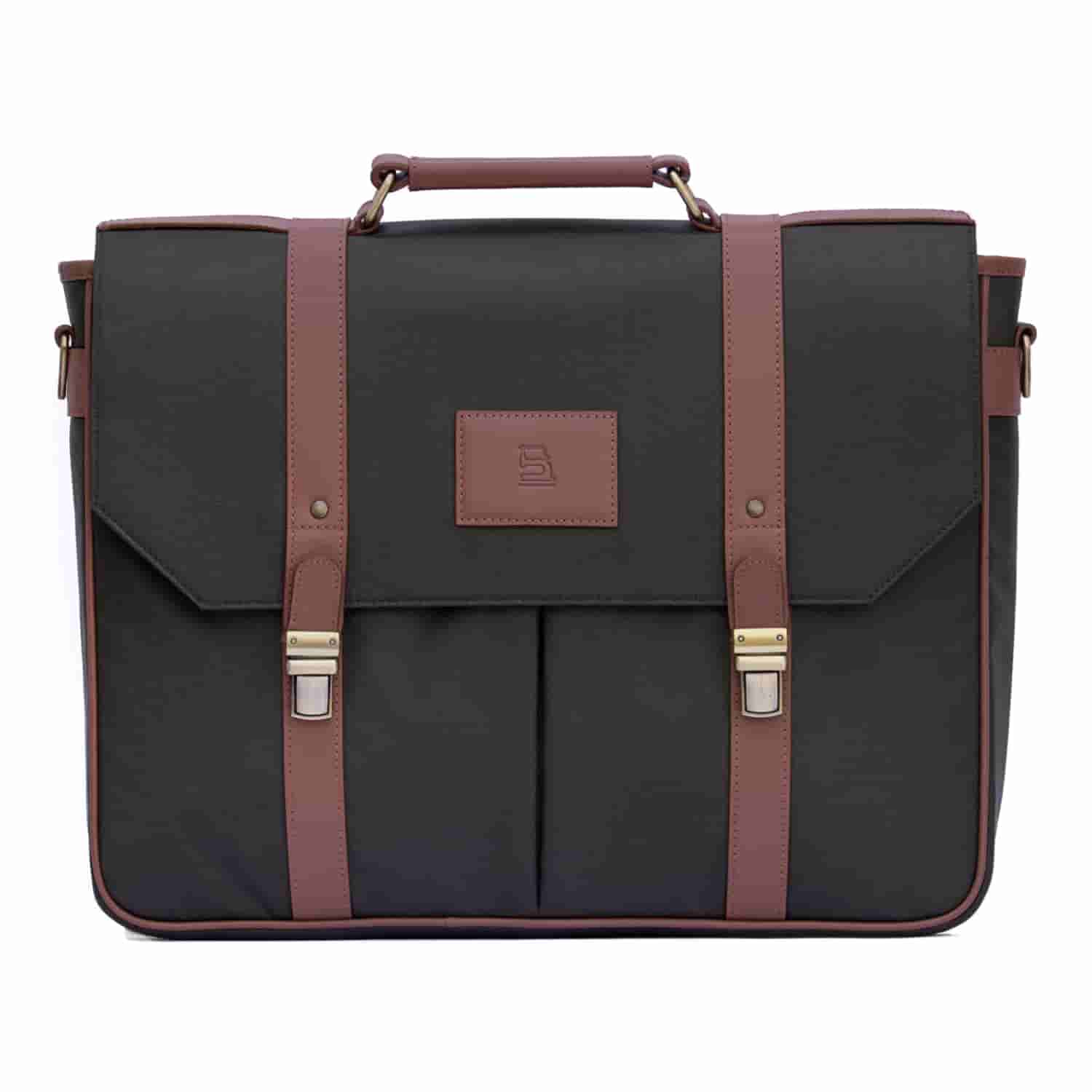 Leather Chef Retro Laptop Bag Olive