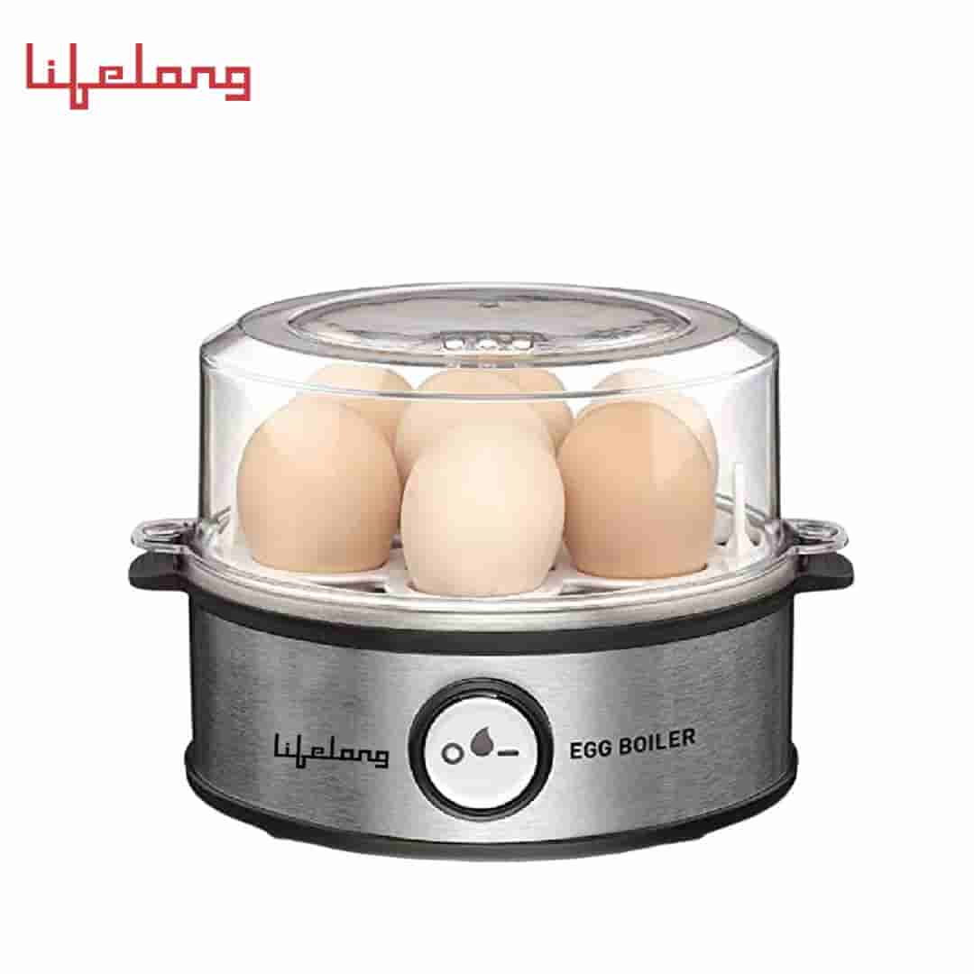 Lifelong Egg Boiler 360-Watt (Transparent and Silver Grey)