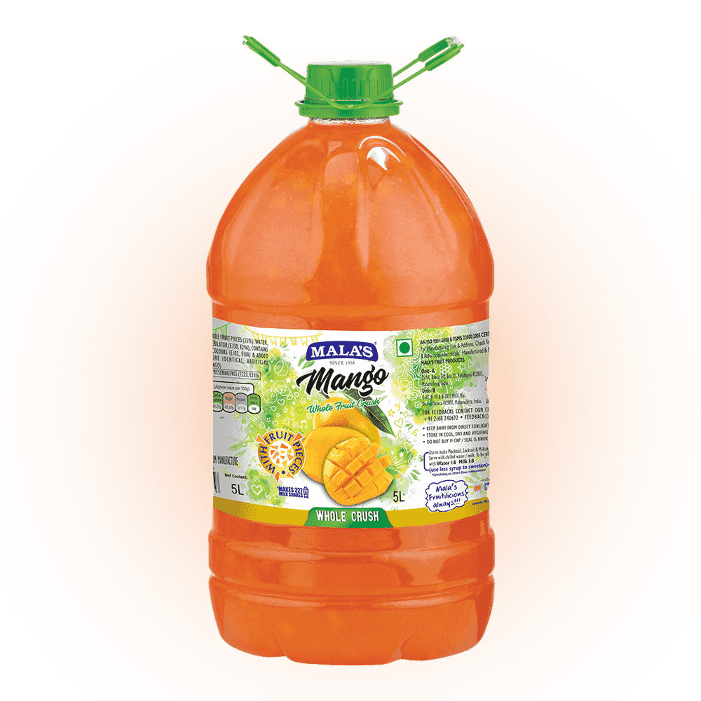 Mala's Mango Whole Crush 5 LTR Pet Bottle