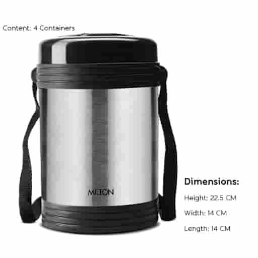 Milton Legend Deluxe 4 Tiffin 4 Containers Lunch Box (520 ml)