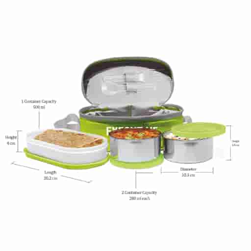 Milton Executive Lunch 1 Oval Plus 2 Round Containers (Set Of-2)