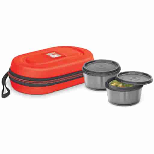 Milton Nutri Lunch 2 Round Steel Microwavable Containers
