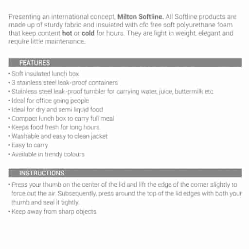 Milton Tasty Lunch 3 Containers Lunch Box 