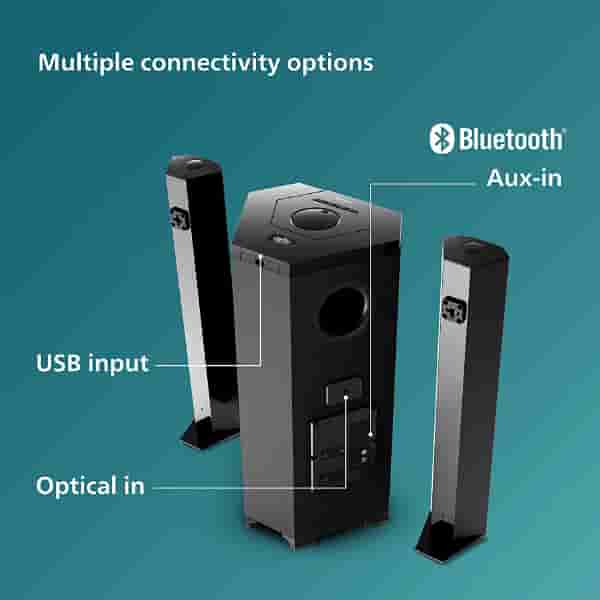 Philips Convertible 2.1 Sound Bar Black