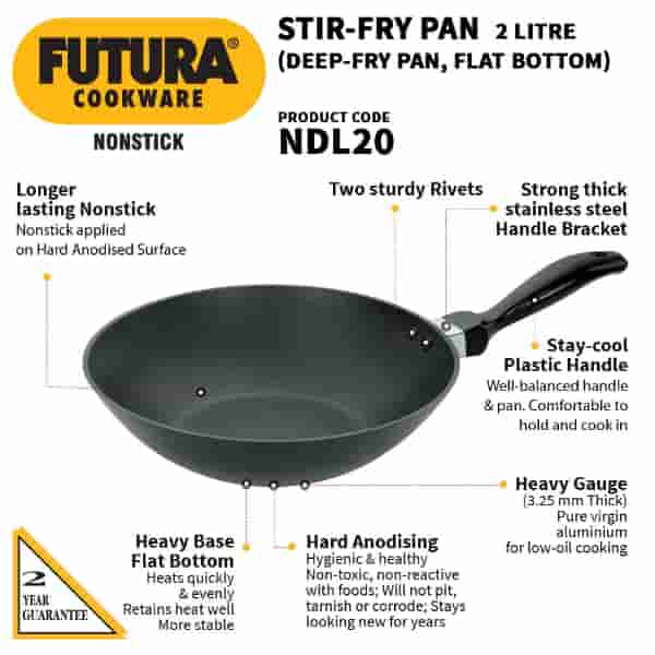 Hawkins Futura Nonstick Stir-Fry Wok 2L