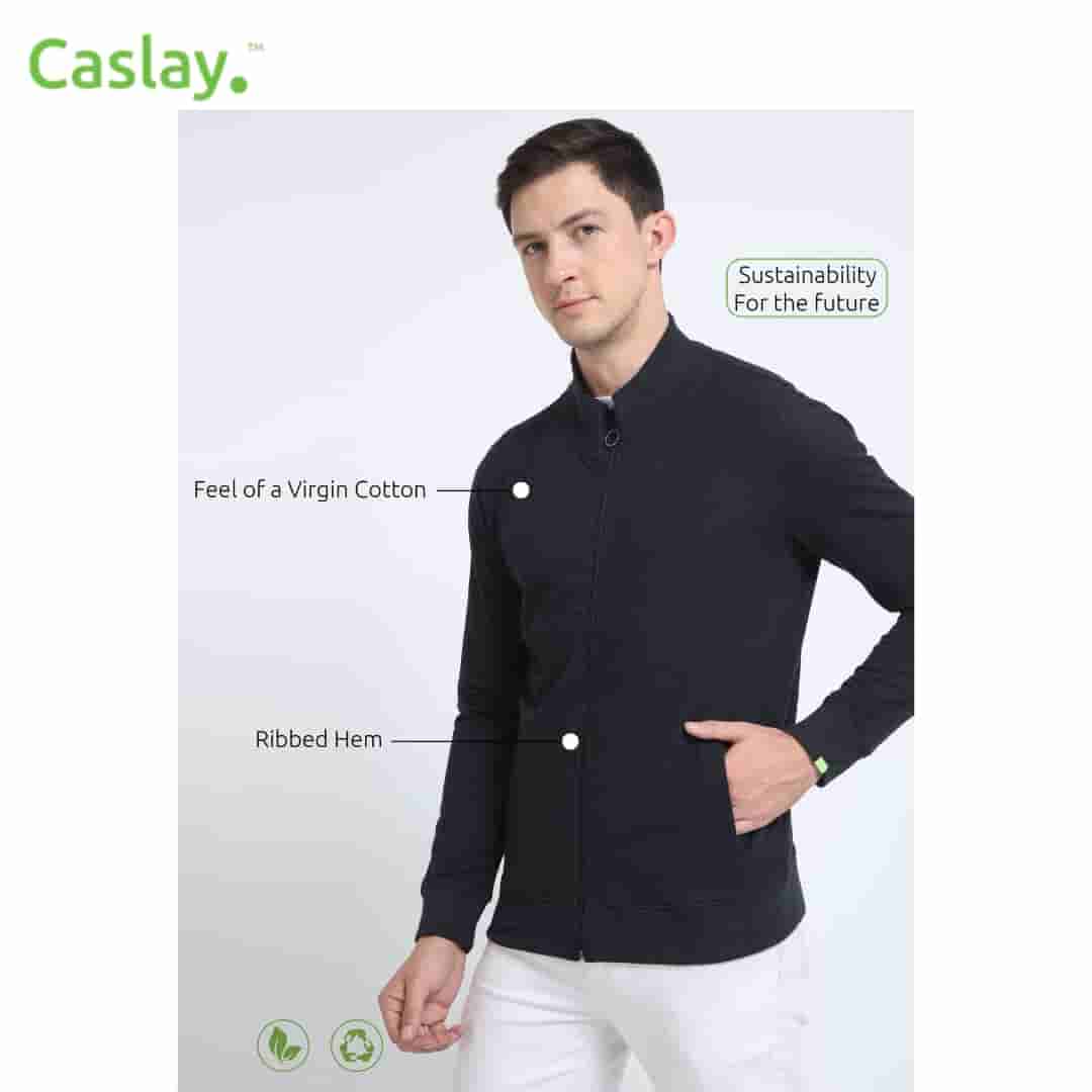 Caslay Highneck Jacket - Charcoal Melange
