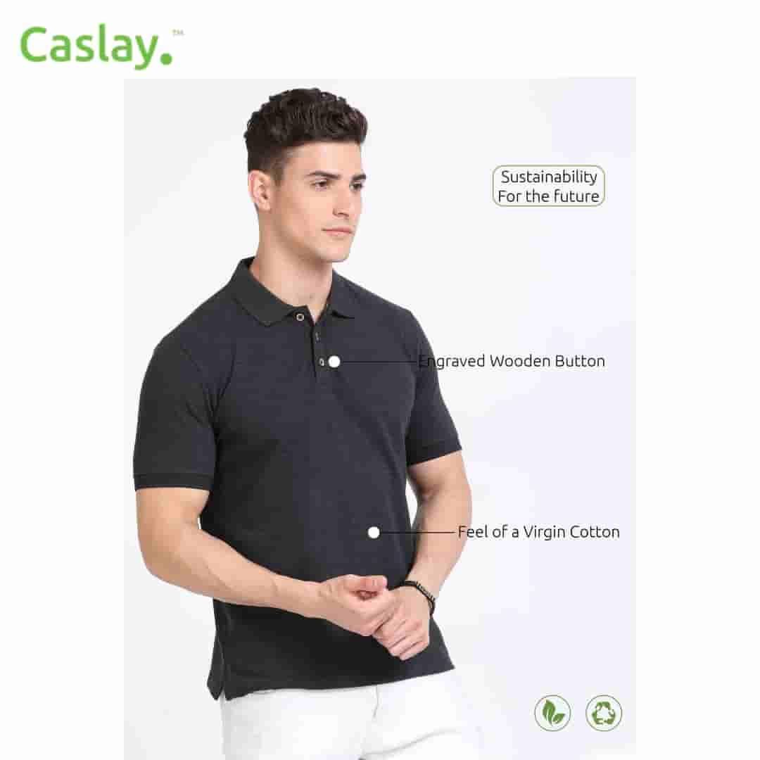 Caslay Polo T-Shirt - Charcoal Melange