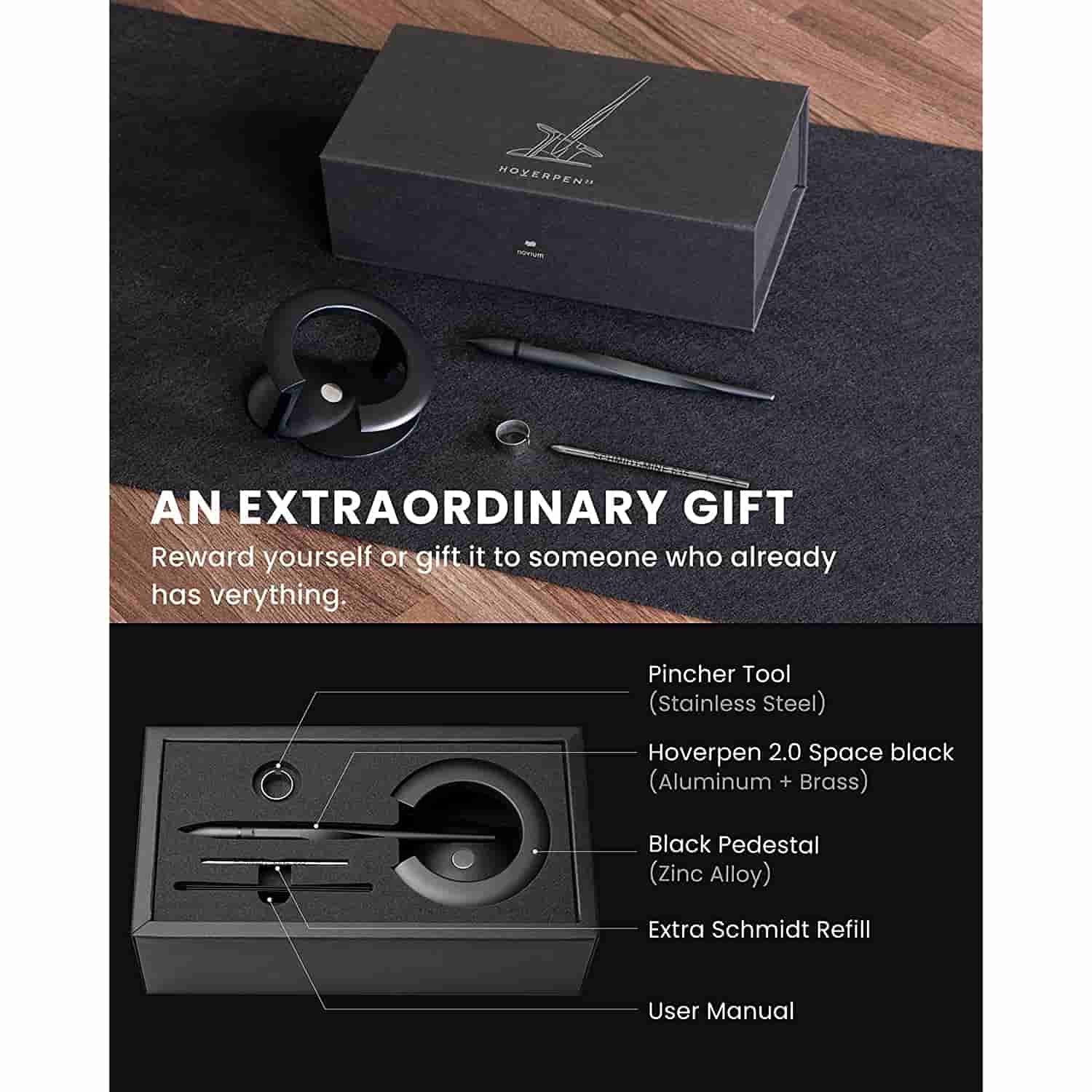 Novium Hoverpen 2.0 Premium Luxury Pen Spack Black