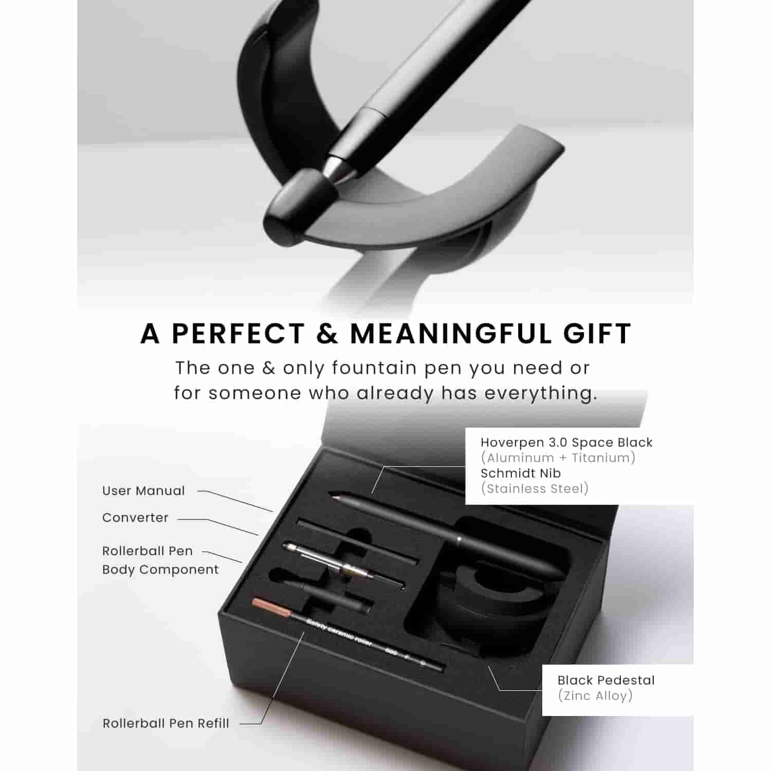 Novium 3.0 2in1 Hoverpen Fountain & Rollerball Deep Black