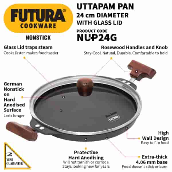 Hawkins Futura 24 cm Non Stick Uttapam Pan