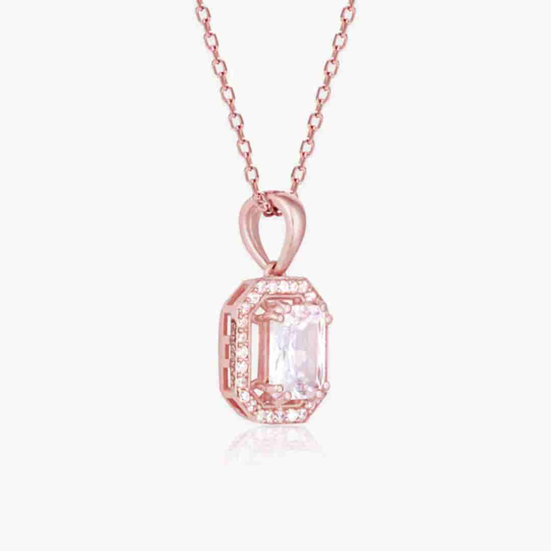 Rose Gold Mystique Romance Pendant With Link Chain