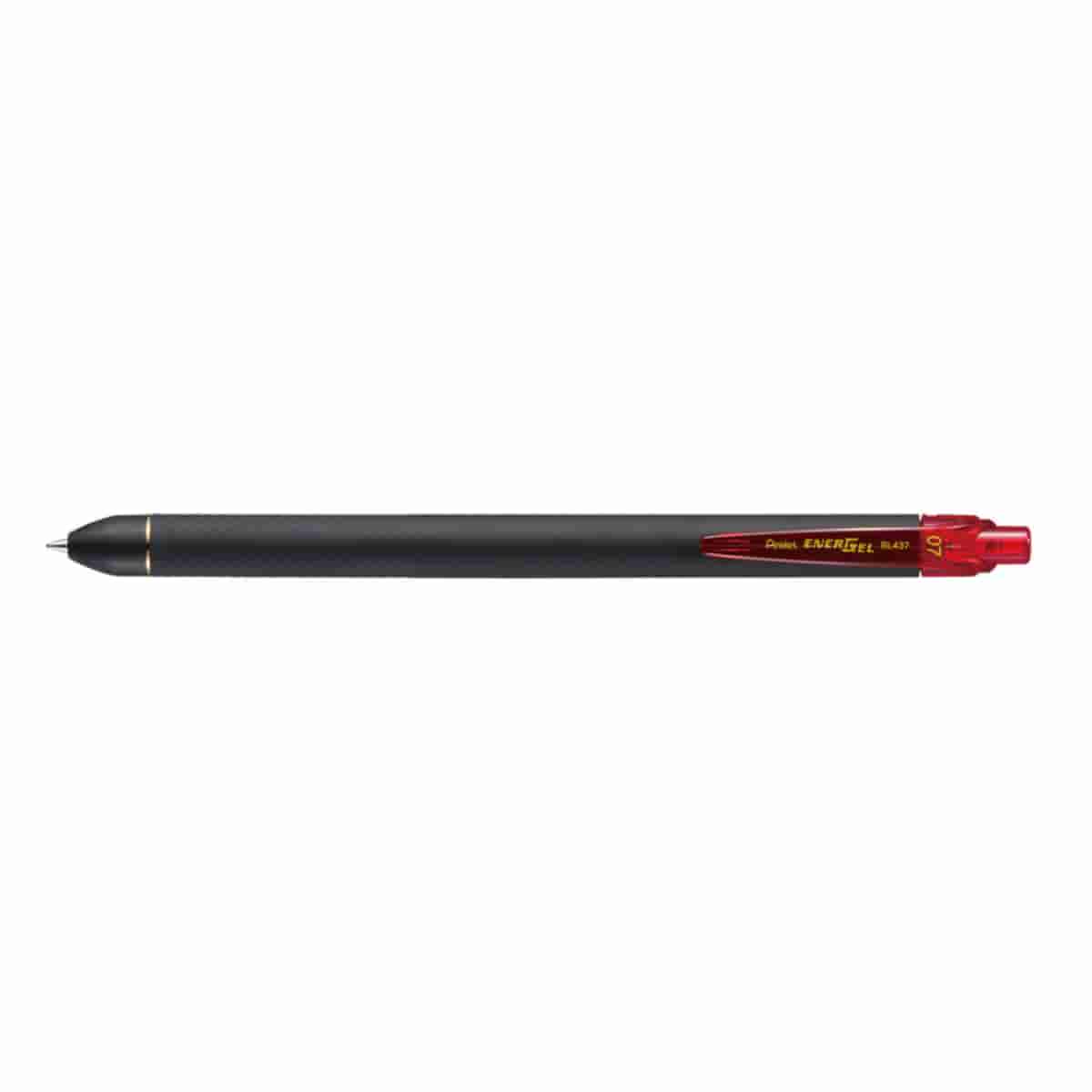PENTEL ENERGEL CLICK 1PC BOX RED INK PEN B BL437R1