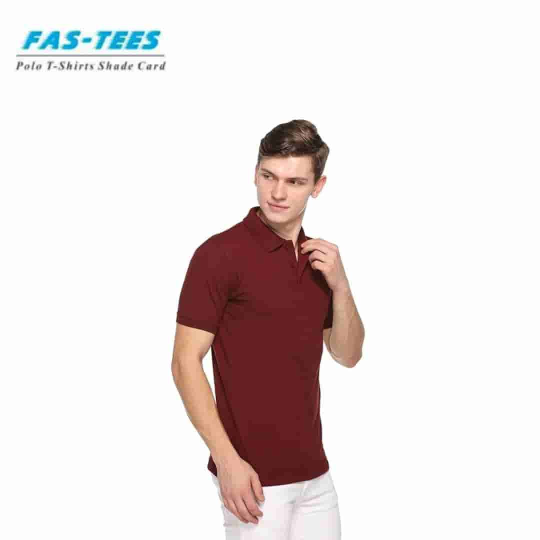 PIKMEE Men's FAS-TEES Polo T Shirt Maroon